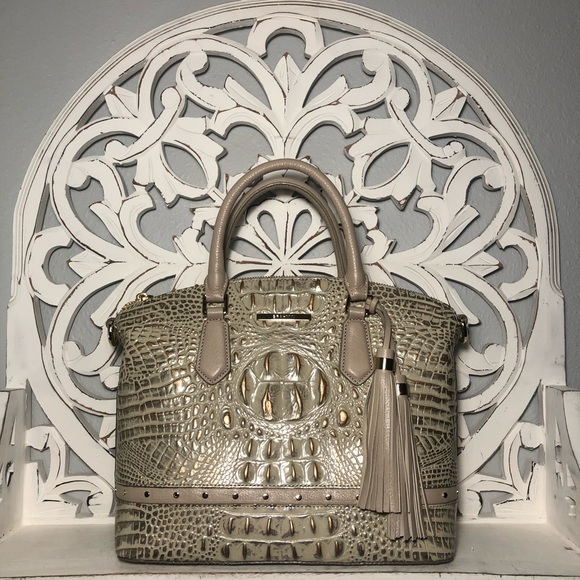 Brahmin Handbags - Brahmin Duxbury Satchel Silver Birch Birchside